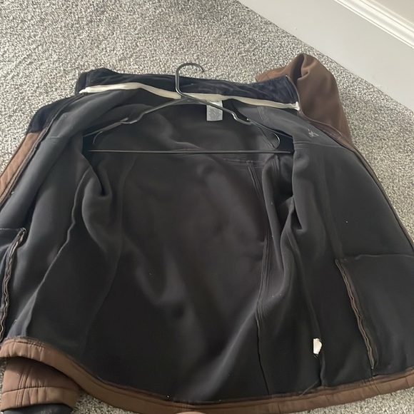 Snozu brown fleece lined windbreaker jacket coat size medium - Picture 7 of 7